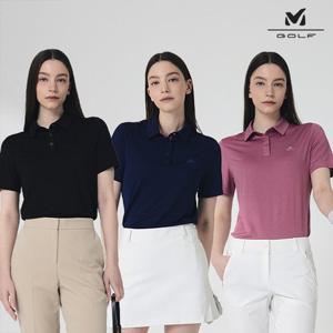 ★텐텐★[밀레골프] 반팔 카라티셔츠 여성 3종세트