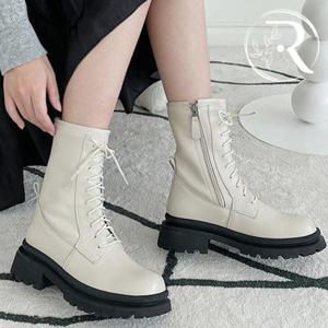 [디자이어로즈]여성 소가죽 레이스업 워커 6.5cm