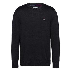 [타미힐피거]타미진스 에센셜 레귤러핏 크루넥 니트 DM0DM11856 BLACK