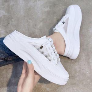 메쉬 여름 여자 여자신발 슬립온 뮬 운동화 키높이 WFGVSVD