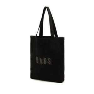 갤러리아_DBBA6E338BK 닥스  블랙 로고 프린팅 면 에코백
