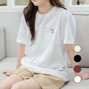 [험블][험블] 여름 여자 흰티 면 얇은 반팔티 (9807354A)