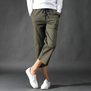 [후앙스] 린넨 스판베이직 8부 밴딩 팬츠 JBCP0168