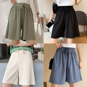 [라몽드]쿨링 밴딩반바지 여름 5부 와이드 숏팬츠 여성 데일리 트레이닝