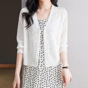 KARRA 썸머다이아펀칭가디건_A4M1646