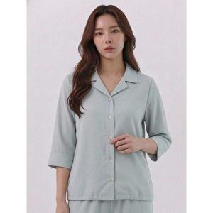 [샤트렌]라이트블루 카라 블라우스 HCCMBL206