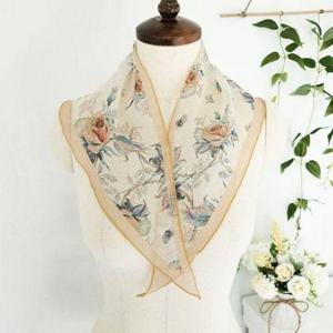 [애슬릿][애슬릿]여성 꽃 린넨 얇은 봄 여름 쁘띠 스카프