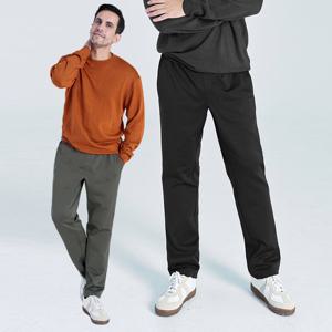 소프트 약기모 안감 탄탄 TR분또 배색 풀밴딩 일자핏 슬랙스 팬츠 MVP5363