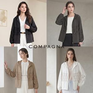 [꼼빠니아] 26SS 루미에르 레이스 믹스 후드 점퍼 1종