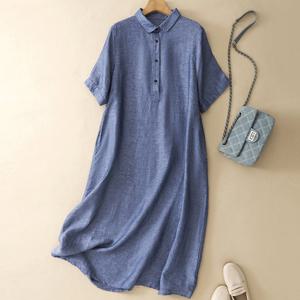 [블랙퀸] 코튼린넨 인조데님 피크닉 원피스 blk004723