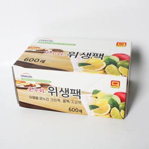 온누리 위생팩 600매 비닐봉투 일회용품 비닐팩