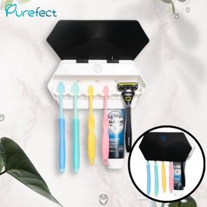 [퓨어팩트] 99.9% 살균 UVC-LED 무선 가정용 칫솔살균기 친환경 무독성 분리세척 자동살균