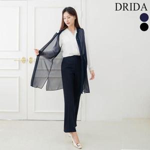 [드리다]엄마옷  여성 여름 정장 조끼 빅사이즈 카라 롱 베스트 40-50대 미시 중년 마담 하객 출근 상견..