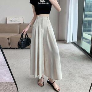 뒷밴딩 롱와이드팬츠 치마바지 F007319냉감스판