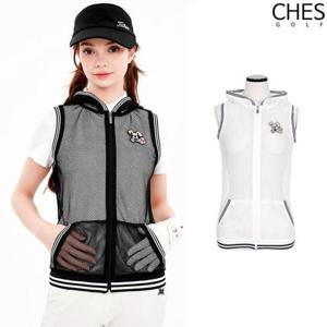 [체스]체스 로로텐 여성골프 망사후드조끼