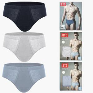 [BYC]BYC 남자삼각팬티 면100 브리프 순면 무지 베이직 남성팬티