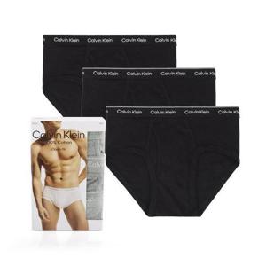 [캘빈클라인 언더웨어]CK 남성 언더웨어 코튼 클래식 브리프 블랙 3장세트 NB3999-001