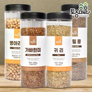 [토종마을]통곡물 잡곡 세트 (가바현미 귀리 렌틸콩 병아리콩)_잡곡_밥_잡곡밥