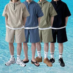 [모노폴로지]남자아노락트레이닝세트 커플 반팔아노락세트