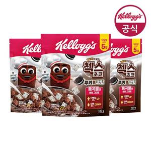 켈로그 시리얼 첵스초코 쿠키&크림420g x 2개