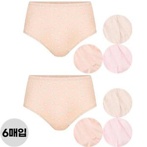 [BYC]BYC 여자 면삼각팬티 부인용 엄마 할머니 팬티 6매 세트 110 115 까지 선물