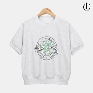 엘케이트 여성 반팔 맨투맨 라운드 레터링 루즈핏 여름 티셔츠 LID007