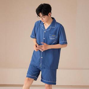 [블루엔젤샵]남자 홈웨어 트렌디 여름 반팔 실내복 잠옷 상하세트