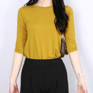 파라노말샵 / 무지  쫀쪼 7부 티셔츠(파라노말샵)