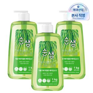 ★자연세정★순샘 주방세제 베이킹x피톤치드 1kg 용기 3개