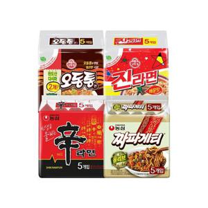 농심 신라면120g(5개)+짜파게티140g(5개)+오뚜기 오동통면120g(5개)+진라면매운맛120g(5개)
