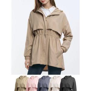 [이지바이]에어팝 여성 방풍 발수 메쉬 스트링 후드 바람막이 롱자켓(W6SJ04)