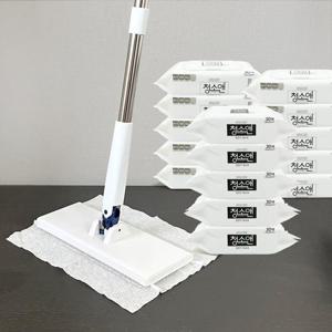클립톡 참쉬운 밀대 청소기 + 물걸레포 300매(10팩) + 정전기포 150매(5팩) 원터치 밀대
