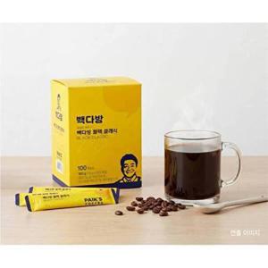 [백종원의 빽다방]빽다방 블랙커피 1박스 100스틱 160g(1.6g x 100개)