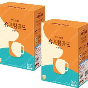 동서 맥심 슈프림골드 커피 100T X 2개 일회용 믹스 커피