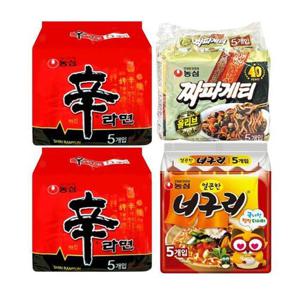 농심라면 3종 [신라면10+짜파게티5+너구리5] 총 20봉 실속세트