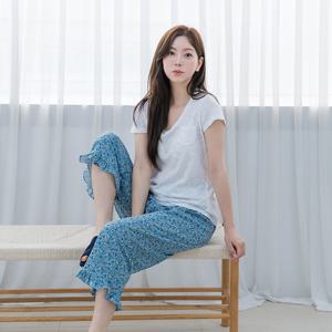 [1+1] 쿨링핏 구김없는 플라워 파자마 2종세트