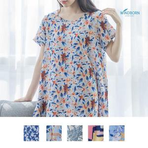 여성 인견 잠옷 반팔원피스 5종 택1