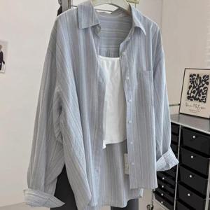 베일레 스트라이프 오버핏 셔츠