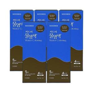 씨드비 프리미엄 물염색 시즌2 새치 커버 염색약 미디엄 브라운 20회분(염