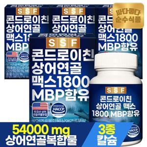 순수식품 상어연골 콘드로이친 1800 맥스 4박스 x 60정 MBP함유 비타민D 마그네슘