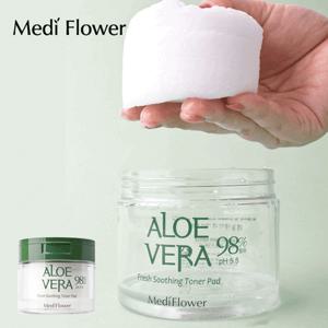 ♥수분진정패드♥메디플라워 알로에베라 프레쉬 수딩 토너패드1+1+1