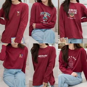 [험블] 여자 롱 빅사이즈 이너 면 긴팔티