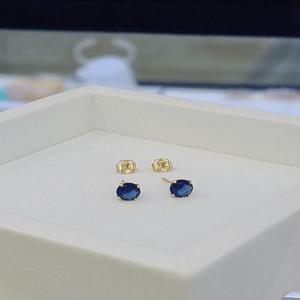 [파이치치]14k 골드/금 여자 4발 사파이어 탄생석 귀걸이 5mm 12GM5434-5mm 9월탄생석