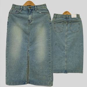 빅사이즈청치마 T929L502 데일리중청데님스커트 CA
