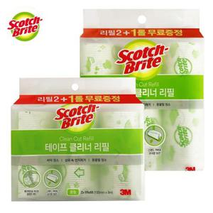 3M 스카치 브라이트 테이프클리너 리필 중/대 2+1 W1D396F