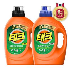 테크 알러지 세제 용기 3L x 2개 (일반/드럼 택1)