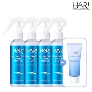 [헤어플러스] [2+2] 아쿠아 단백질 본드 워터 에센스 200ml 4개+단백질 앰플 35ml / 노워시 트리트먼트