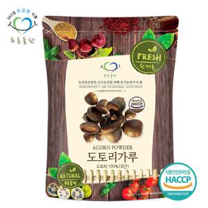 [푸른들판] 국내산 도토리 가루 100% 500gx1봉 도토리묵 전병 부침개 분말 묵밥 묵전 파우더 HACCP 인증