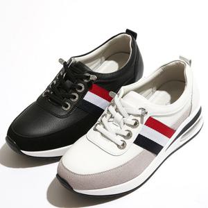포크슈즈 리얼가죽 에어 여성 여자 운동화 스니커즈 3.5cm 2color vny337