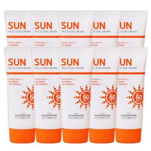 (10개)푸드어홀릭 멀티 선크림 70ml SPF50 PA+++ /백탁없는 혼합자차 썬크림 선블록 자외선차단제